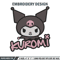 Kuromi logo Embroidery Design, Hello kitty Embroidery, Embroidery File, Anime Embroidery, Anime shirt, Digital download..jpg