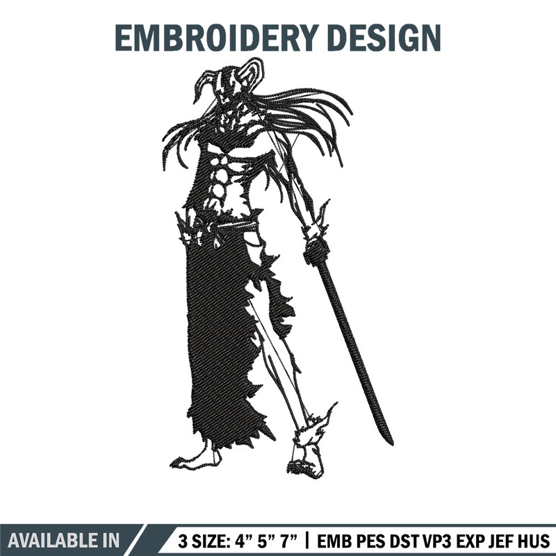 Kurosaki Ichigo Embroidery Design, Bleach Embroidery, Embroidery File, Anime Embroidery, Anime shirt, Digital download.jpg