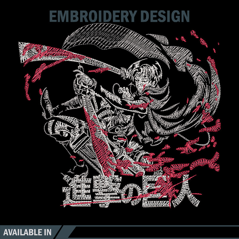 Levi ackerman Embroidery Design, Aot Embroidery, Embroidery File, Anime Embroidery, Anime shirt, Digital download.jpg