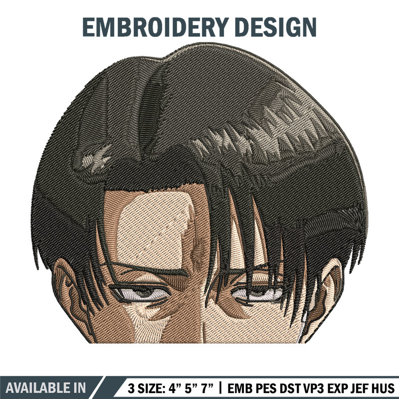 Levi Peeker Embroidery Design, Aot Embroidery, Embroidery File, Anime Embroidery, Anime shirt, Digital download..jpg