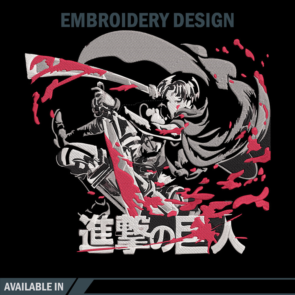 Levi poster Embroidery Design,Aot Embroidery, Embroidery File, Anime Embroidery, Anime shirt, Digital download..jpg