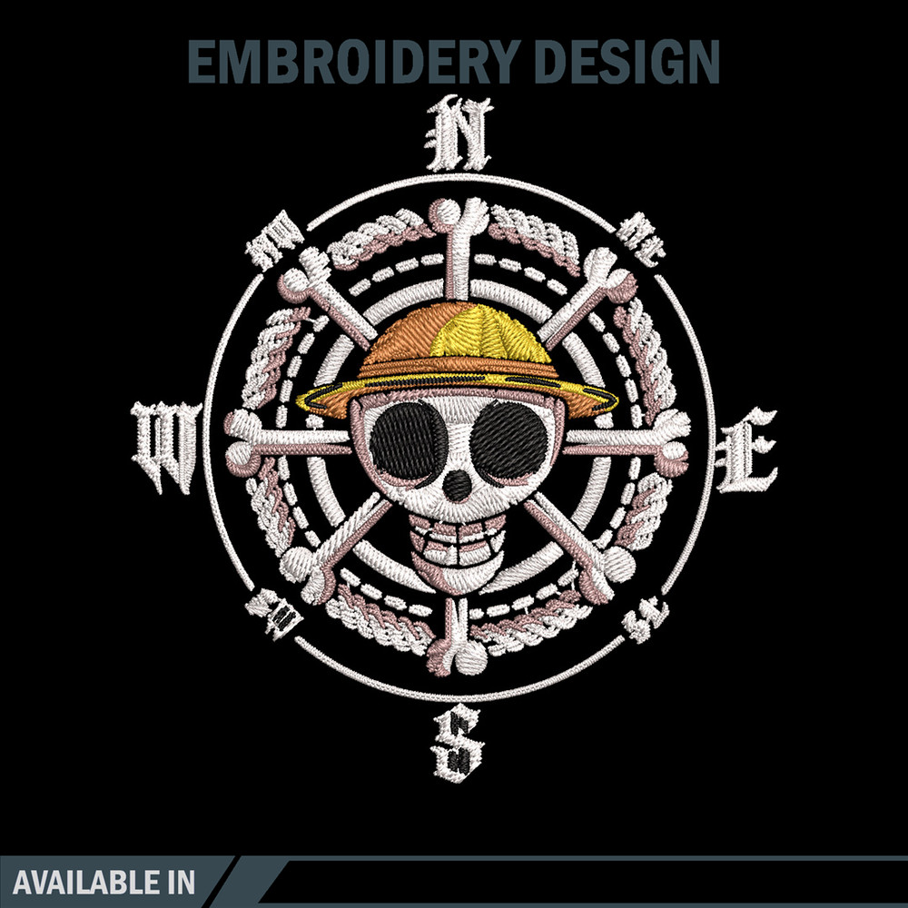 Logo One piece Embroidery Design, One piece Embroidery, Embroidery File, Anime Embroidery, Anime shirt, Digital download.jpg