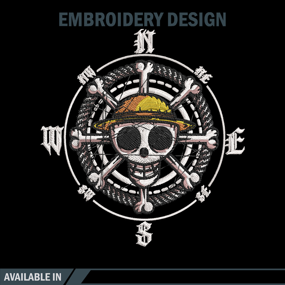 Logo One piece Embroidery Design, One piece Embroidery, Embroidery File, Anime Embroidery, Anime shirt,Digital download..jpg