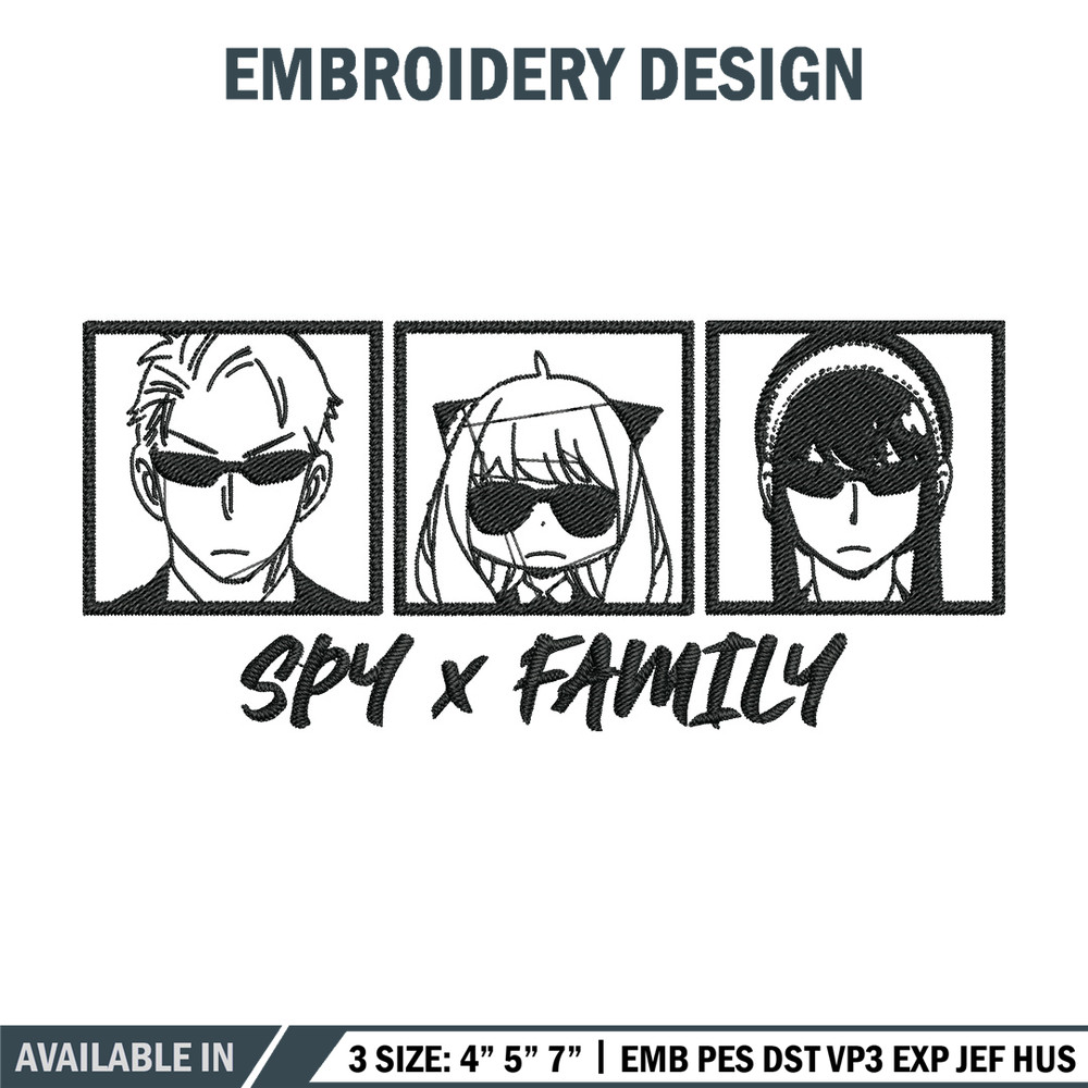 Logo Spy x family Embroidery Design, Spy x family Embroidery, Embroidery File, Anime Embroidery, Digital download..jpg