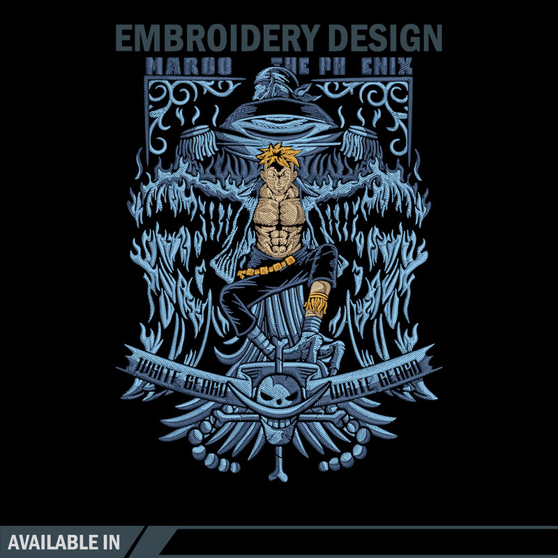 Marco poster Embroidery Design,One piece Embroidery, Embroidery File, Anime Embroidery, Anime shirt, Digital download.jpg