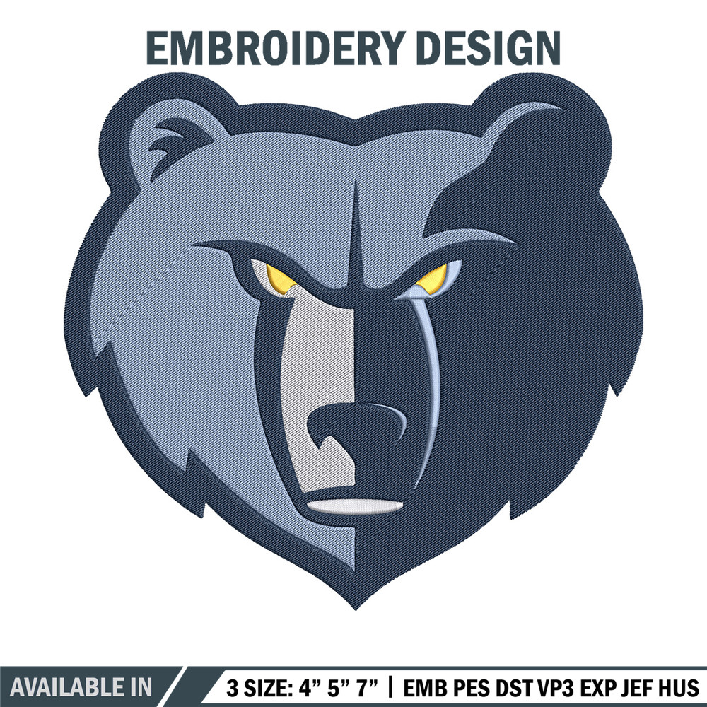 Memphis Grizzlies mascot embroidery design, NBA embroidery, Sport embroidery,Embroidery design, Logo sport embroidery.jpg
