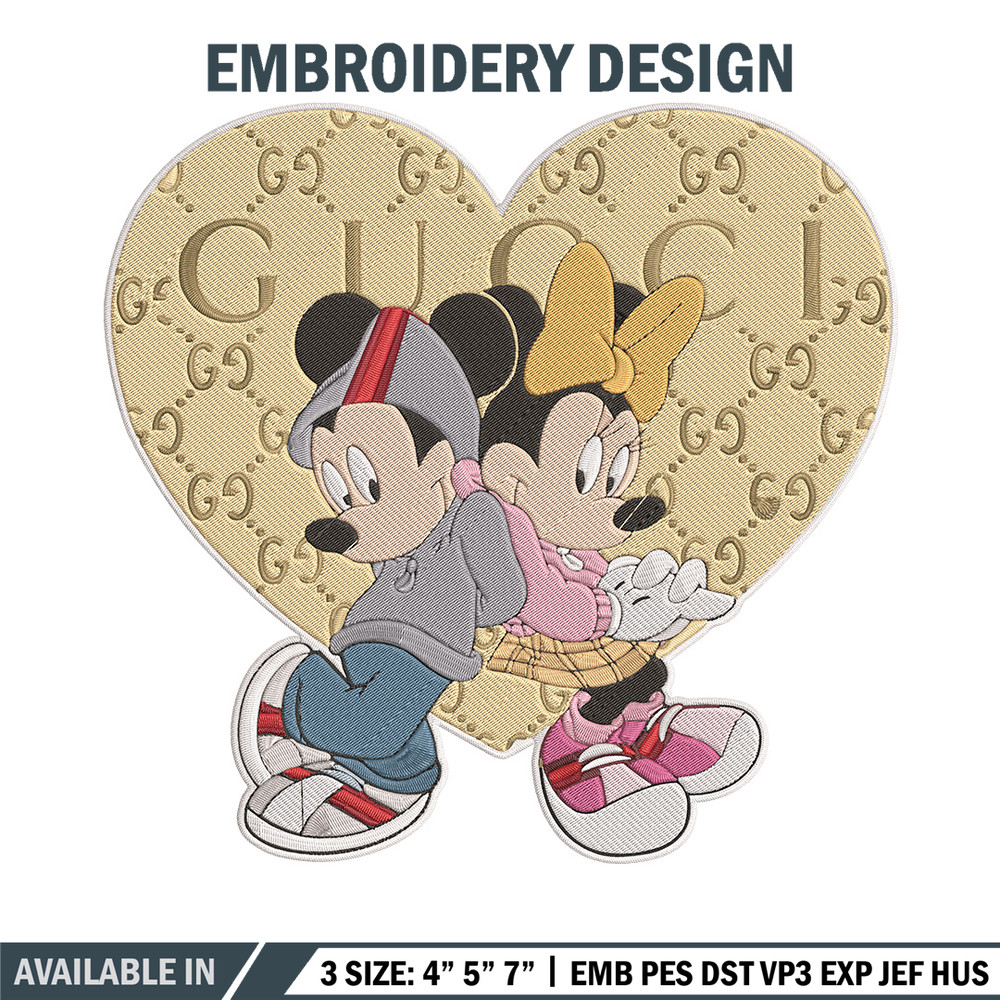 Mickey couple Embroidery Design, Mickey Embroidery, Embroidery File, Gucci Embroidery, Anime shirt, Digital download..jpg