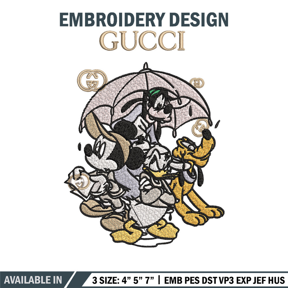 Mickey friends Embroidery Design, Gucci Embroidery, Brand Embroidery, Logo shirt, Embroidery File, Digital download.jpg