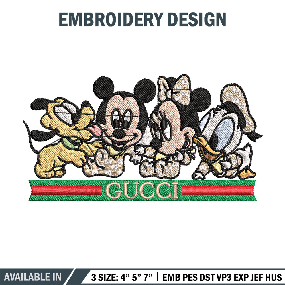 Mickey friends Embroidery Design, Gucci Embroidery, Embroidery File, Logo shirt, Sport Embroidery, Digital download.jpg