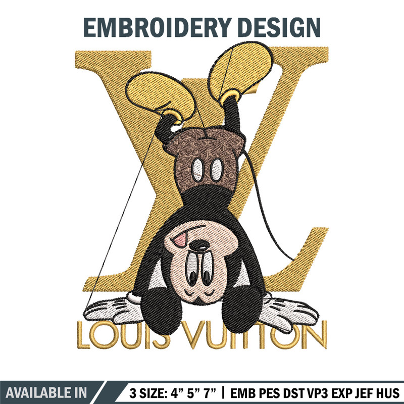 Mickey logo lv Embroidery Design, Lv Embroidery, Embroidery File, Disney Embroidery, Logo shirt, Digital download.jpg