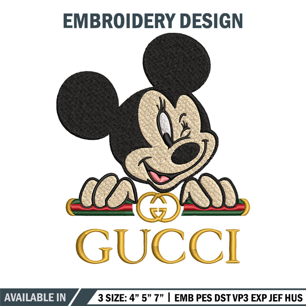 Mickey mouse gucci Embroidery Design, Gucci Embroidery, Embroidery File, Brand Embroidery, Logo shirt, Digital download.jpg
