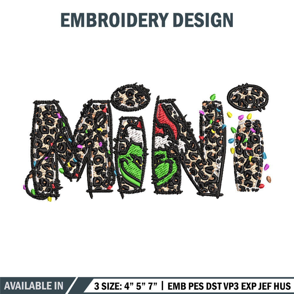 Mini Grinch christmas Embroidery design, Grinch Christmas Embroidery, Grinch design, Embroidery File, Digital download..jpg