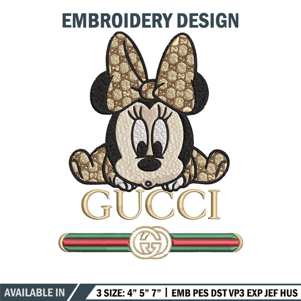 Minnie baby gucci Embroidery Design,Gucci Embroidery, Embroidery File, Logo shirt, Sport Embroidery, Digital download.jpg