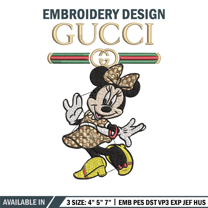 Minnie Embroidery Design, Gucci Embroidery, Brand Embroidery, Logo shirt, Embroidery File, Digital download.jpg