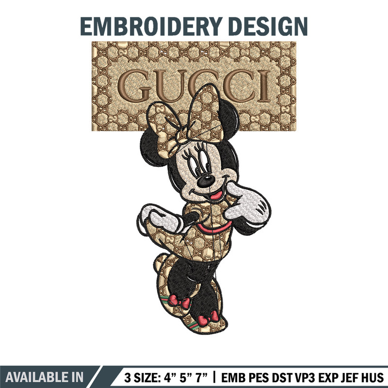 Minnie gucci Embroidery Design, Disney Embroidery, Embroidery File, Brand Embroidery, Logo shirt, Digital download.jpg