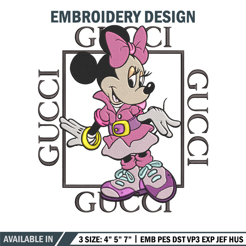 Minnie gucci Embroidery Design, Mickey Embroidery, Embroidery File, Gucci Embroidery, Anime shirt, Digital download.jpg