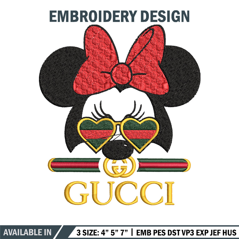 Minnie head Embroidery Design, Gucci Embroidery, Brand Embroidery, Logo shirt, Embroidery File, Digital download.jpg