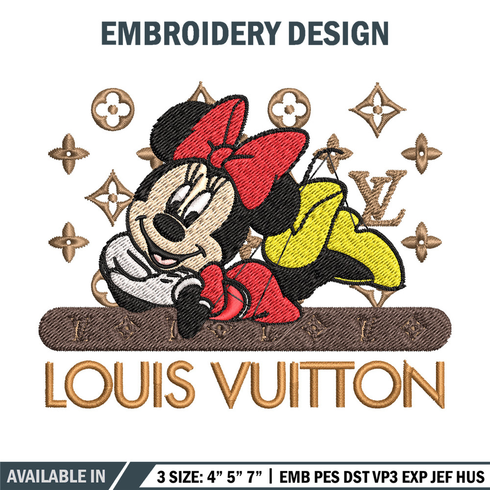 Minnie louis vuitton Embroidery Design, Lv Embroidery, Embroidery File, Brand Embroidery, Logo shirt, Digital download.jpg
