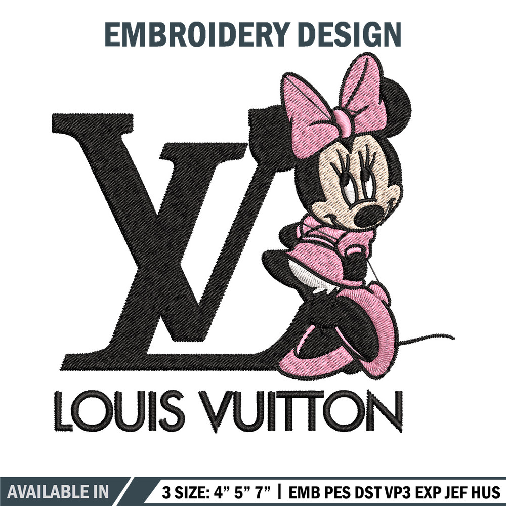 Minnie louis vuitton Embroidery Design, Lv Embroidery, Embroidery File, Disney Embroidery, Logo shirt, Digital download.jpg