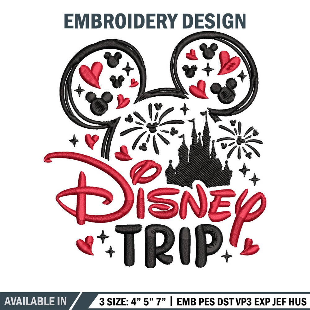 Minnie Mouse Disney Trip Embroidery Design, Disney logo Embroidery, Embroidery File, Embroidery design, Digital download.jpg