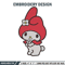 My Melody Embroidery Design, Hello kitty Embroidery, Embroidery File, Anime Embroidery, Anime shirt, Digital download.jpg