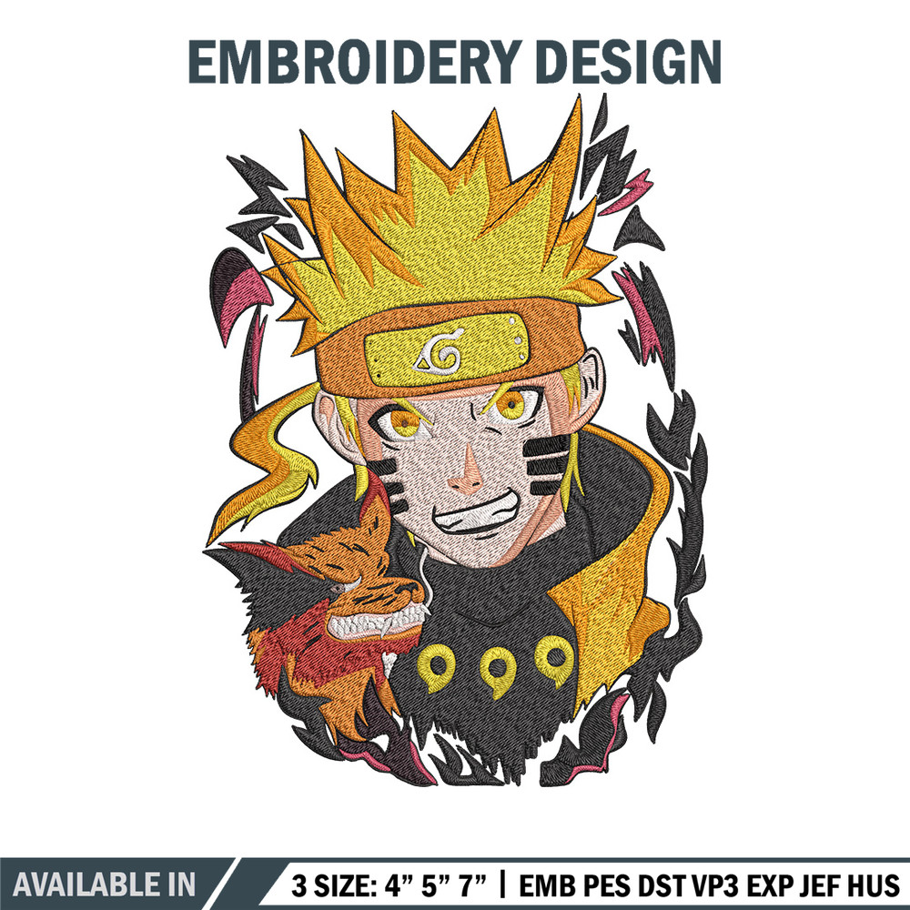 Naruto poster Embroidery Design, Naruto Embroidery, Embroidery File, Anime Embroidery, Anime shirt, Digital download..jpg