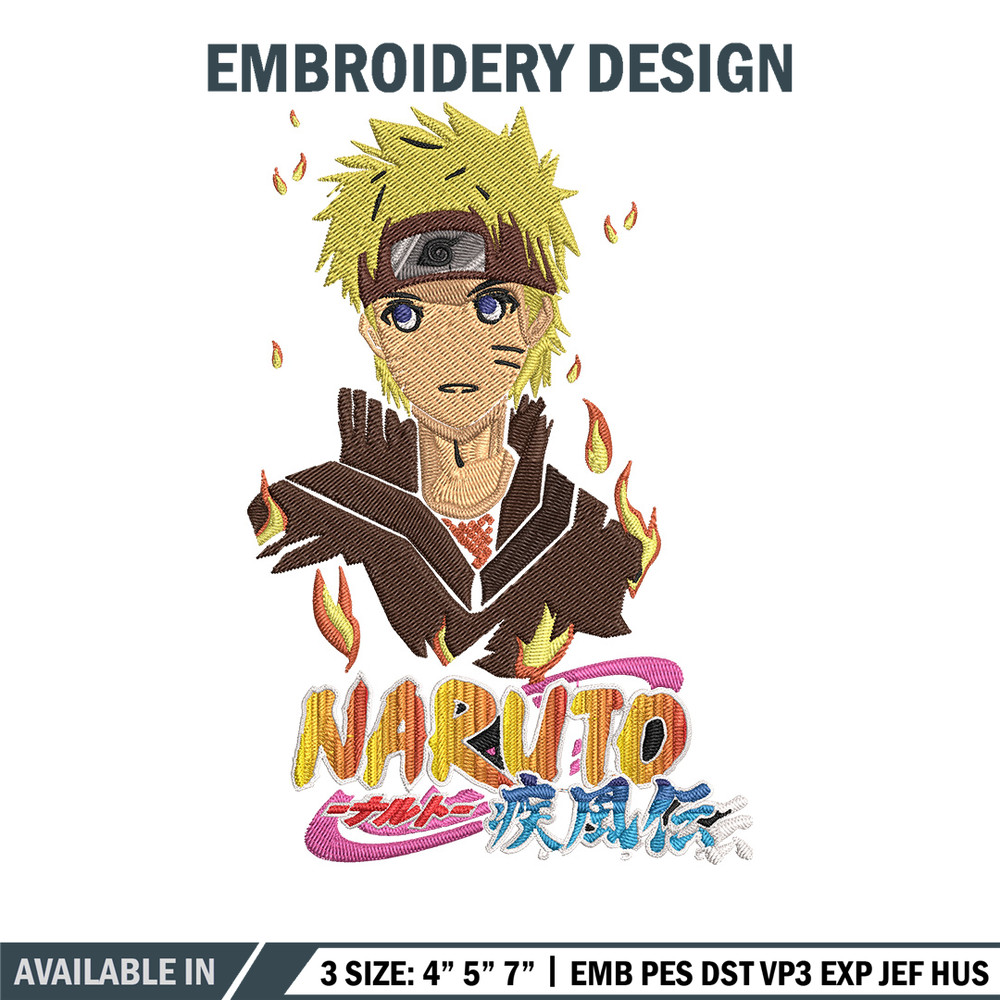 Naruto Poster Embroidery Design, Naruto Embroidery, Embroidery File, Anime Embroidery, Anime shirt,Digital download.jpg