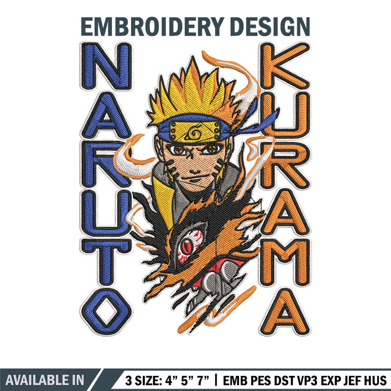 Naruto Poster Embroidery Design, Naruto Embroidery, Embroidery File, Anime Embroidery,Anime shirt, Digital download.jpg