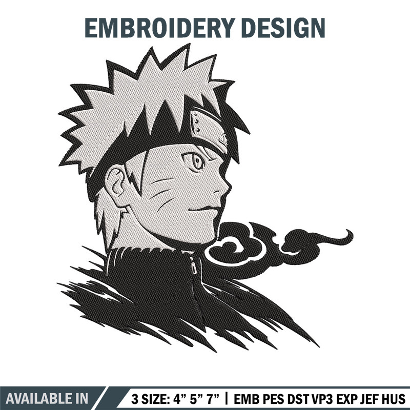 Naruto shippuden Embroidery Design, Naruto Embroidery, Embroidery File, Anime Embroidery, Anime shirt, Digital download.jpg