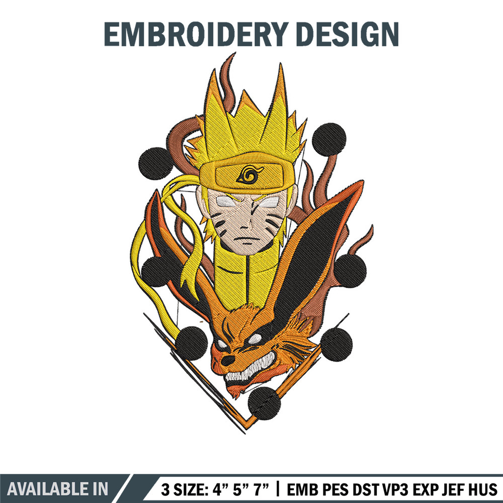 Naruto Six Paths Embroidery Design, Naruto Embroidery, Embroidery File, Anime Embroidery, Anime shirt, Digital download.jpg
