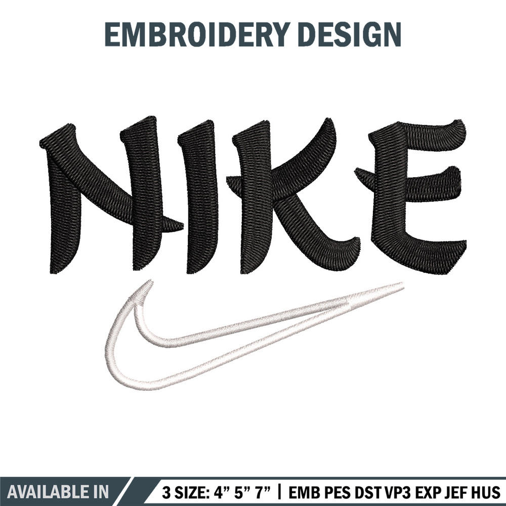 Nike black embroidery design, Nike embroidery, Nike design, Embroidery shirt, Embroidery file,Digital download.jpg