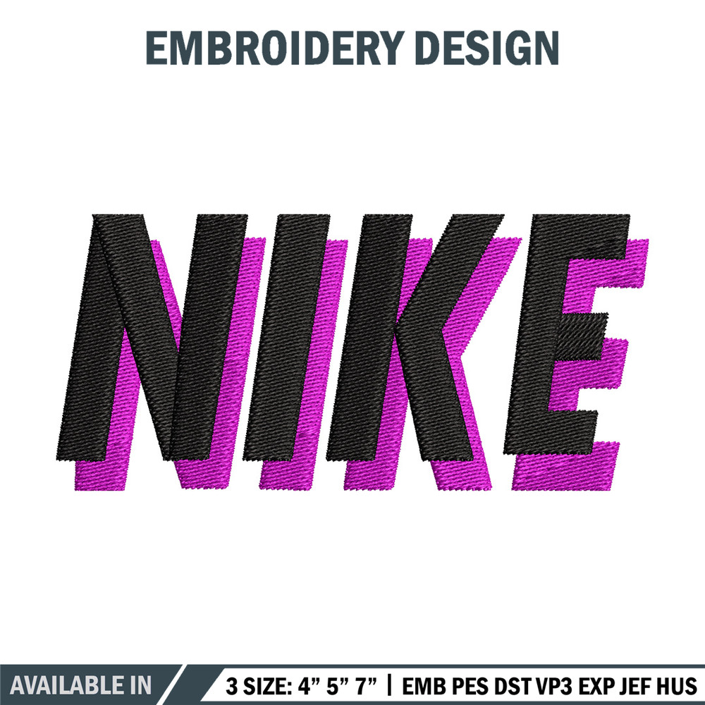 Nike black pink embroidery design, Nike embroidery, Nike design,Embroidery file,Embroidery shirt,Digital download.jpg