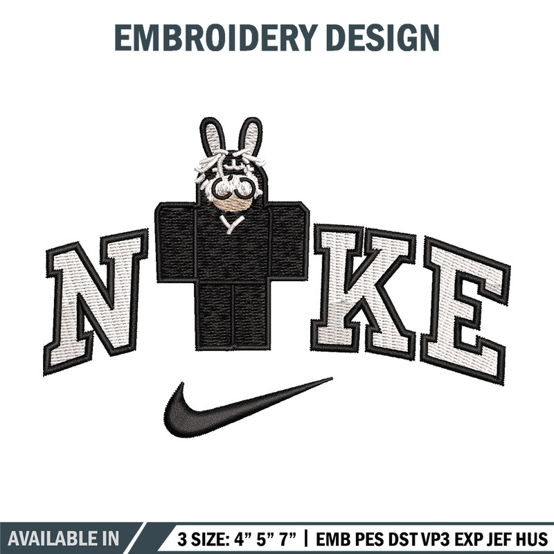 Nike bunny lego embroidery design, Bunny embroidery, Nike design, Embroidery shirt, Embroidery file, Digital download.jpg