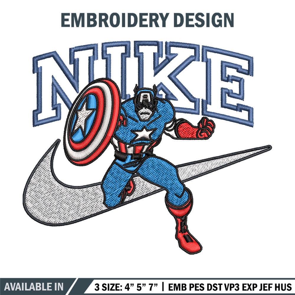 Nike captain america Embroidery Design, Brand Embroidery, Nike Embroidery, Embroidery File, Logo shirt, Digital download.jpg