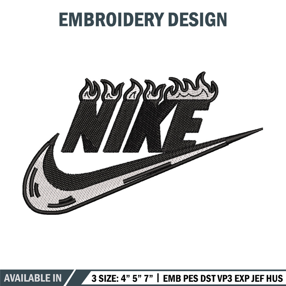 Nike flame embroidery design, Flame embroidery, Nike design, Embroidery shirt, Embroidery file, Digital download.jpg