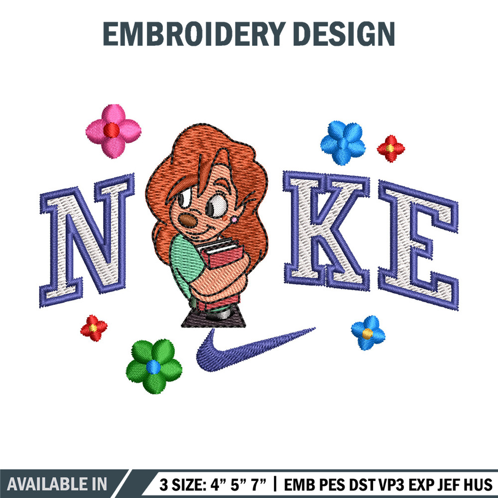 Nike flower girl embroidery design, Nike embroidery, Nike design, Embroidery shirt, Embroidery file,Digital download.jpg