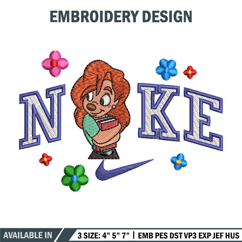 Nike flower girl embroidery design, Nike embroidery, Nike design, Embroidery shirt, Embroidery file,Digital download.jpg