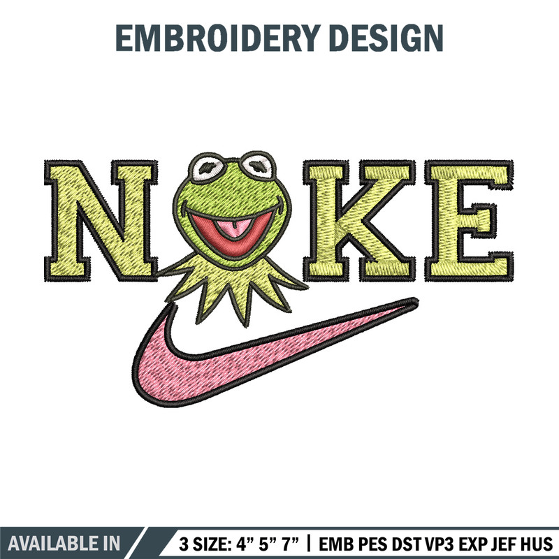Nike frog Embroidery Design, Brand Embroidery, Nike Embroidery, Embroidery File, Logo shirt, Digital download.jpg