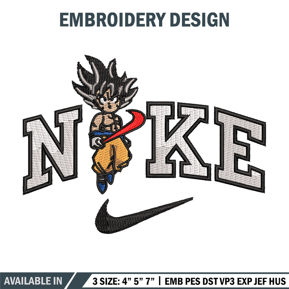 Nike goku embroidery design, Dragonball embroidery, Nike design, Embroidery shirt, Embroidery file, Digital download.jpg