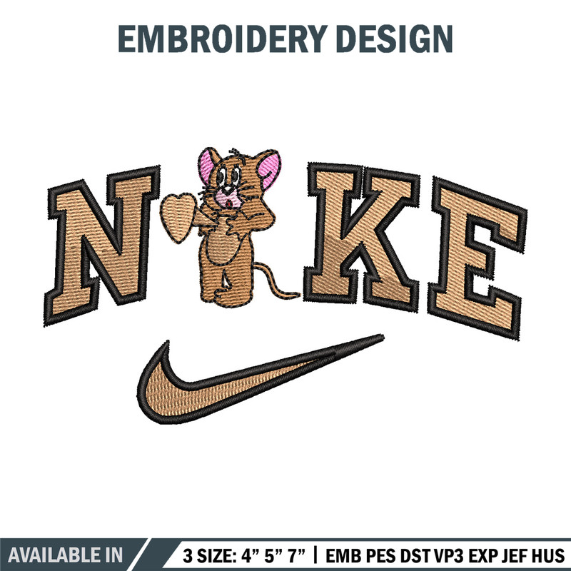 Nike jerry embroidery design, Jerry embroidery, Nike design, Embroidery shirt, Embroidery file, Digital download.jpg
