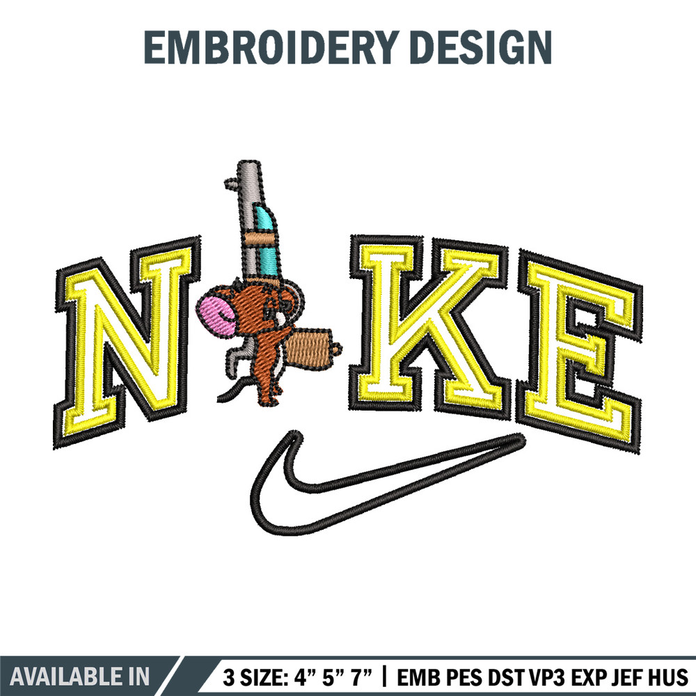 Nike jerry embroidery design, Tom jerry embroidery, Nike design, Embroidery shirt, Embroidery file,Digital download.jpg