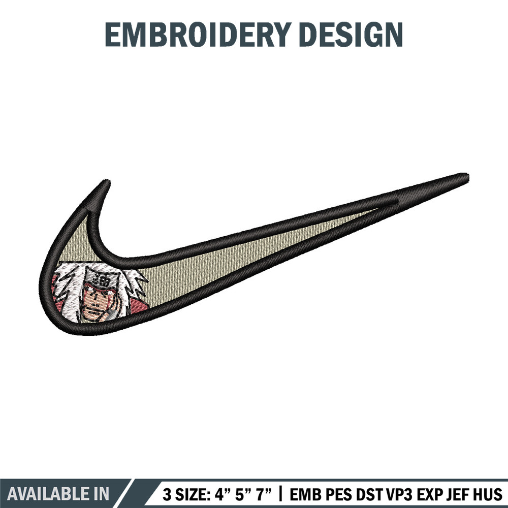 Nike jiraiya embroidery design, Naruto embroidery, Emb design, Embroidery shirt, Embroidery file, Digital download.jpg