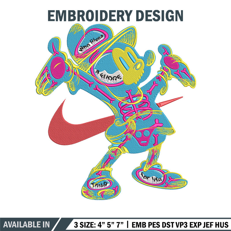 Nike mickey Embroidery Design, Mickey Embroidery, Embroidery File, Nike Embroidery, Anime shirt, Digital download..jpg