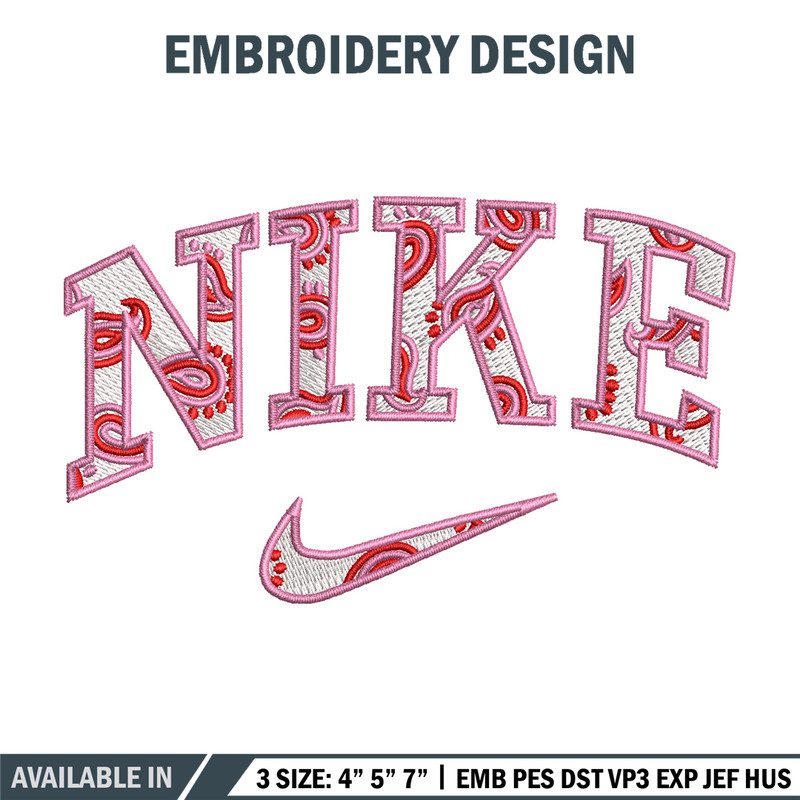 Nike pink embroidery design, Nike embroidery, Emb design, Embroidery shirt, Embroidery file, Digital download.jpg