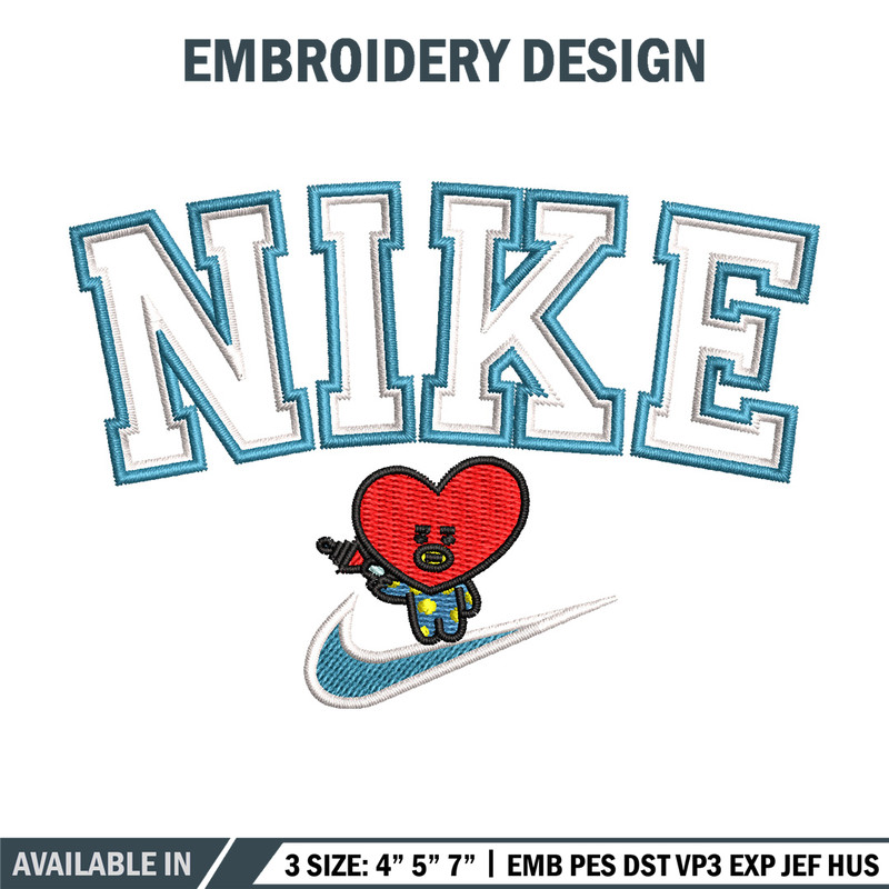 Nike red heart embroidery design, Nike embroidery, Nike design, Embroidery shirt, Embroidery file,Digital download.jpg