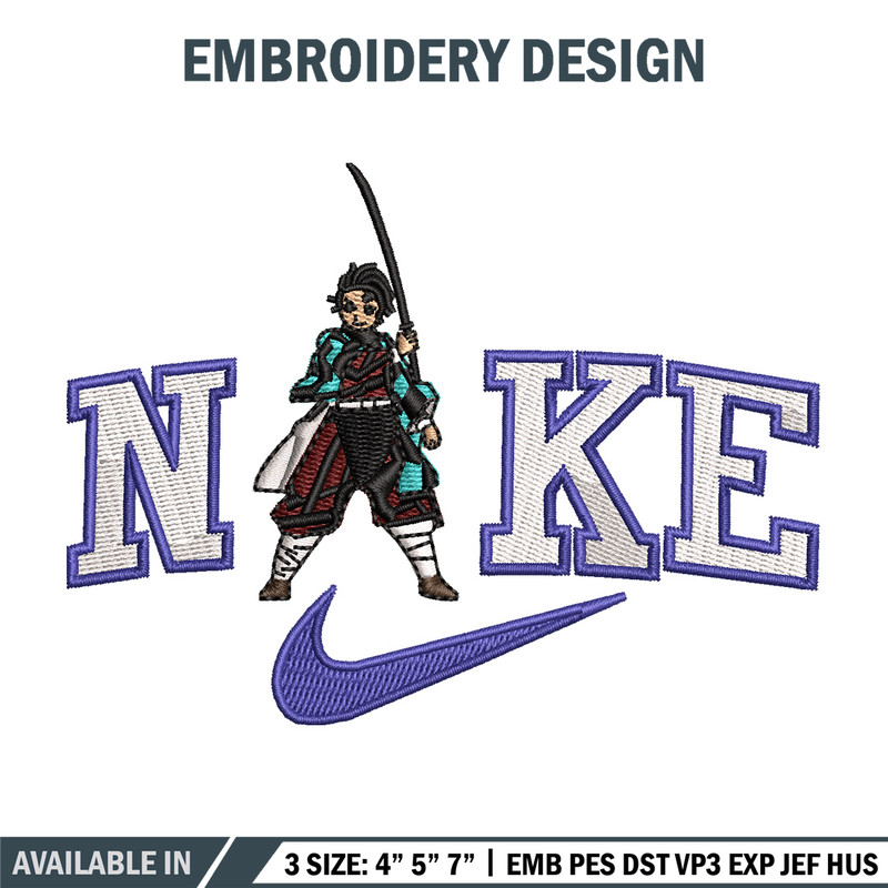 Nike tanjiro embroidery design, Tanjiro embroidery, Nike design, Embroidery shirt, Embroidery file, Digital download.jpg