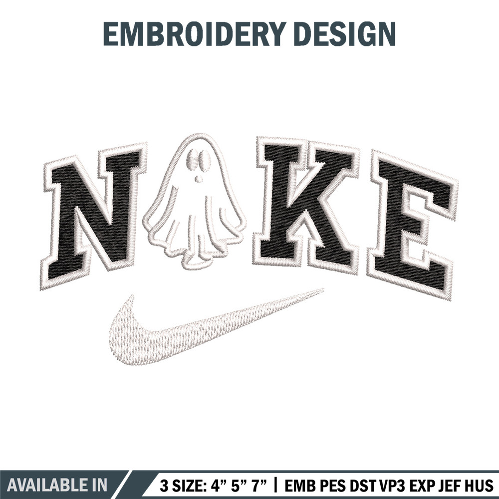 Nike x ghost embroidery design, Ghost embroidery, Nike design, Embroidery shirt, Embroidery file,Digital download.jpg