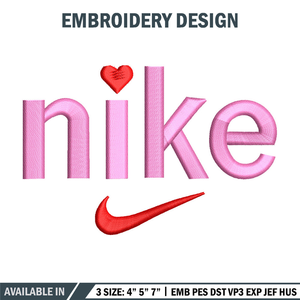 Nike x pink embroidery design, Nike embroidery, Nike design, Embroidery shirt, Embroidery file, Digital download.jpg