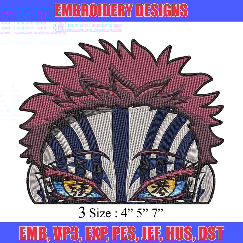 Akaza Embroidery Design, Demon slayer Embroidery, Embroidery File, Anime Embroidery, Anime shirt, Digital download.jpg