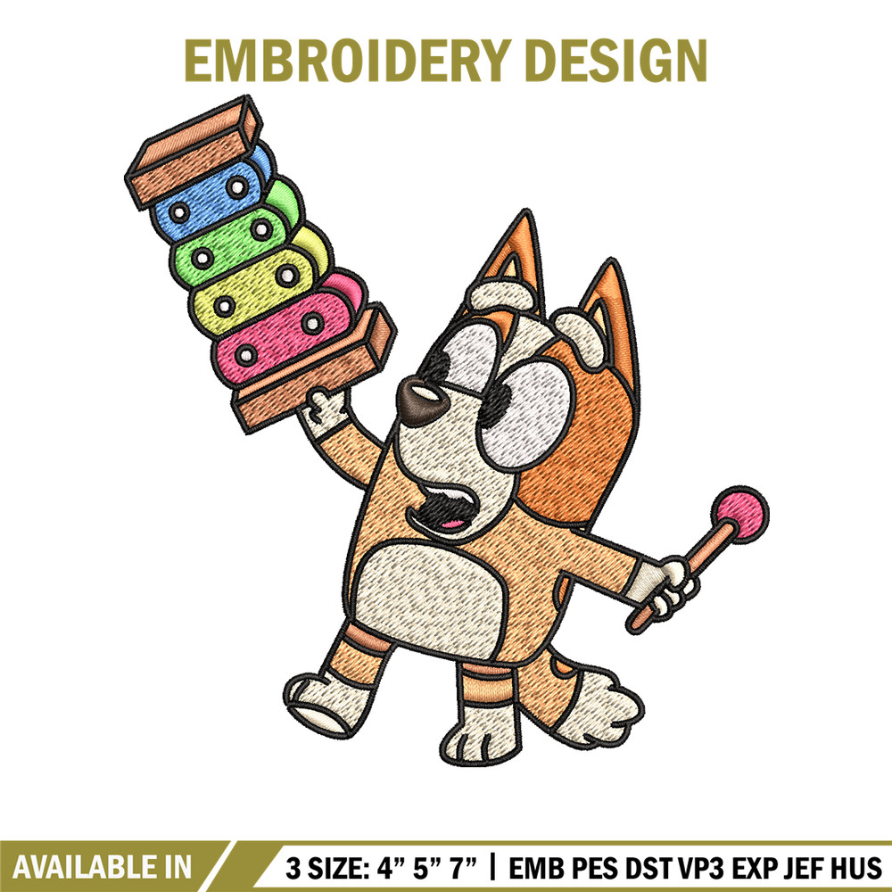 Bluey Bingo Embroidery, Bluey cartoon Embroidery, Embroidery File, cartoon design, cartoon shirt, Digital download..jpg